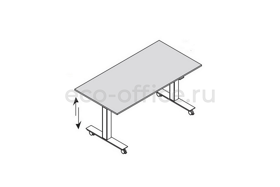 Стол с регулируемой высотой и откидной столешницей SEGUO 151045 Oak / White  стоимость