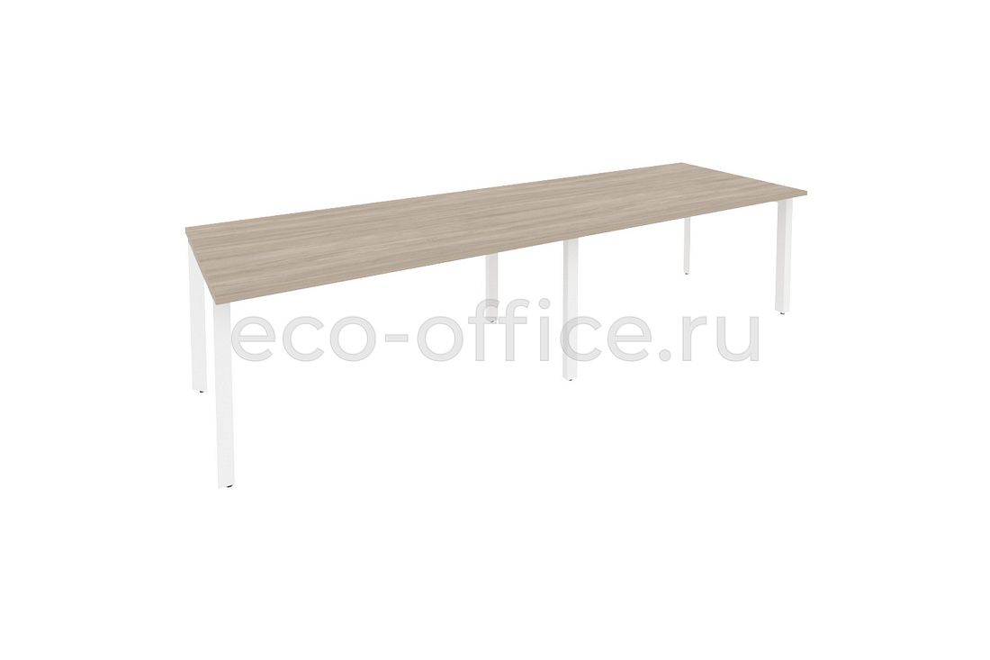 Стол переговорный (2 столешницы) ONIX O.MP-PRG-2.4 Дуб Аттик / Белый металл  купить в Санкт-Петербурге