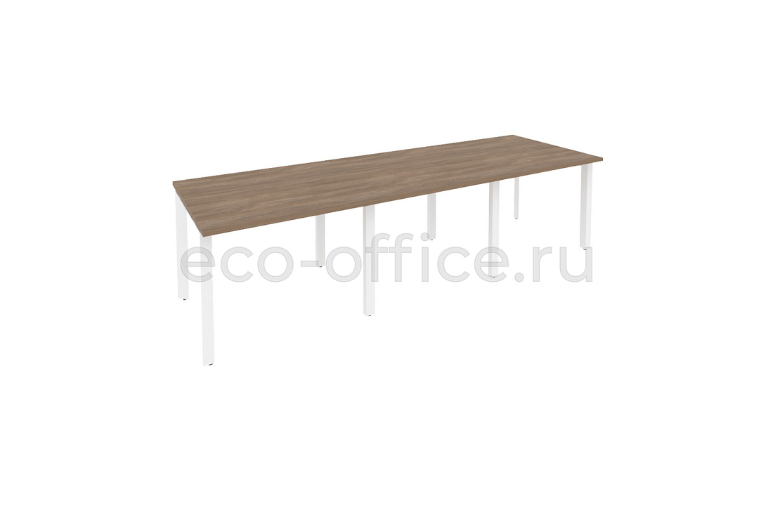 Стол переговорный (3 столешницы) ONIX O.MP-PRG-3.1 Дуб Аризона / Белый металл  купить в Санкт-Петербурге