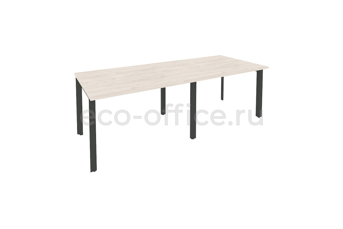 Стол переговорный (2 столешницы) ONIX O.MP-PRG-2.2 Денвер Светлый / Антрацит металл купить в Санкт-Петербурге