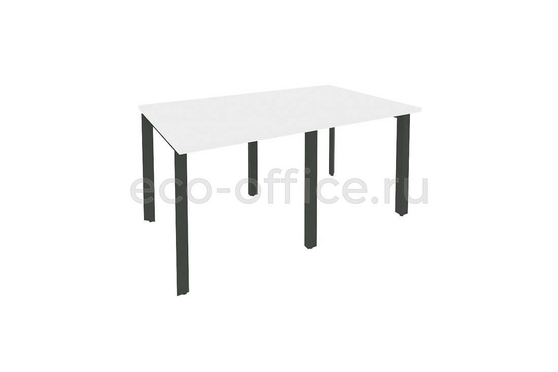 Стол переговорный (2 столешницы) ONIX O.MP-PRG-2.0 Белый Бриллиант / Антрацит металл  купить в Санкт-Петербурге