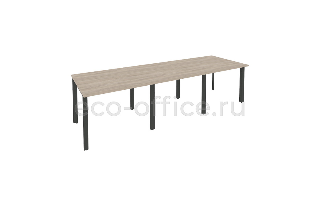 Стол переговорный (3 столешницы) ONIX O.MP-PRG-3.1 Дуб Аттик / Антрацит металл  купить в Санкт-Петербурге