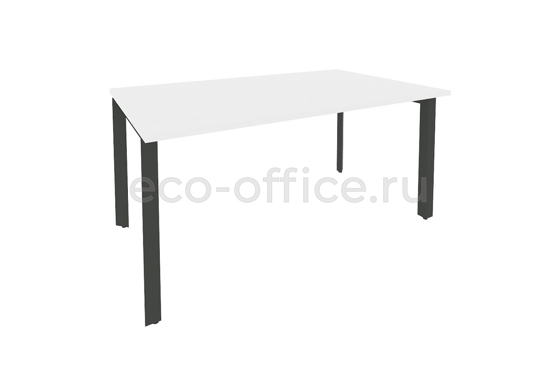 Стол переговорный (1 столешница) ONIX O.MP-PRG-1.4 Белый Бриллиант / Антрацит металл  купить в Санкт-Петербурге
