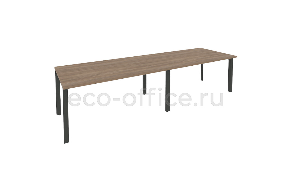 Стол переговорный (2 столешницы) ONIX O.MP-PRG-2.4 Дуб Аризона / Антрацит металл  купить в Санкт-Петербурге