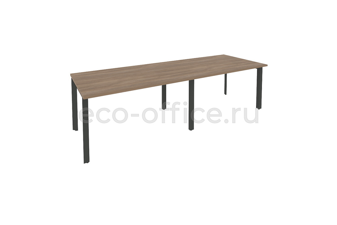 Стол переговорный (2 столешницы) ONIX O.MP-PRG-2.3 Дуб Аризона / Антрацит металл  купить в Санкт-Петербурге