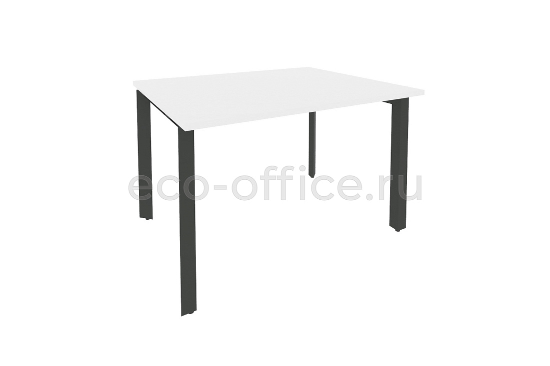 Стол переговорный (1 столешница) ONIX O.MP-PRG-1.2 Белый Бриллиант / Антрацит металл  купить в Санкт-Петербурге