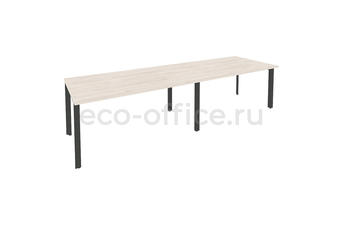 Стол переговорный (2 столешницы) ONIX O.MP-PRG-2.4 Денвер Светлый / Антрацит металл купить в Санкт-Петербурге
