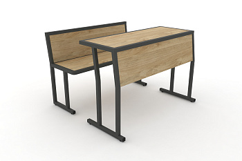 Комплект для первого ряда DESK DKN-1100SPL Тиквуд Светлый / Антрацит Металл купить в Санкт-Петербурге