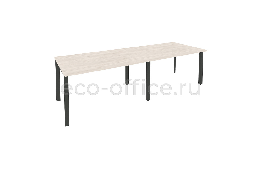 Стол переговорный (2 столешницы) ONIX O.MP-PRG-2.3 Денвер Светлый / Антрацит металл купить в Санкт-Петербурге