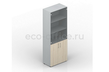 Шкаф для документов высокий EMHS834TN Акация Аури / Белый купить в Санкт-Петербурге