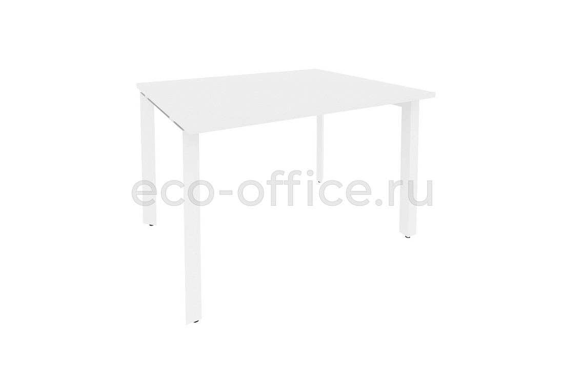 Стол переговорный (1 столешница) ONIX O.MP-PRG-1.2 Белый Бриллиант / Белый металл  купить в Санкт-Петербурге