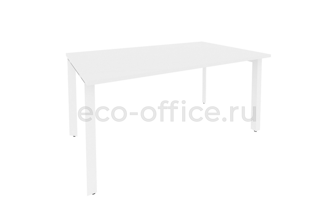 Стол переговорный (1 столешница) ONIX O.MP-PRG-1.4 Белый Бриллиант / Белый металл  купить в Санкт-Петербурге