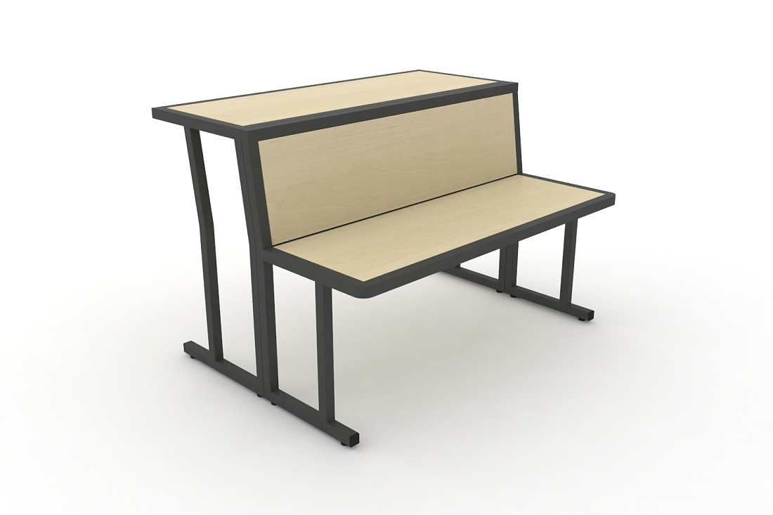 Комплект учебный скамья со столом DESK DKN-1500LS Клён / Антрацит металл  стоимость