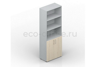 Шкаф для документов высокий EMHS833 Акация Аури / Белый купить в Санкт-Петербурге