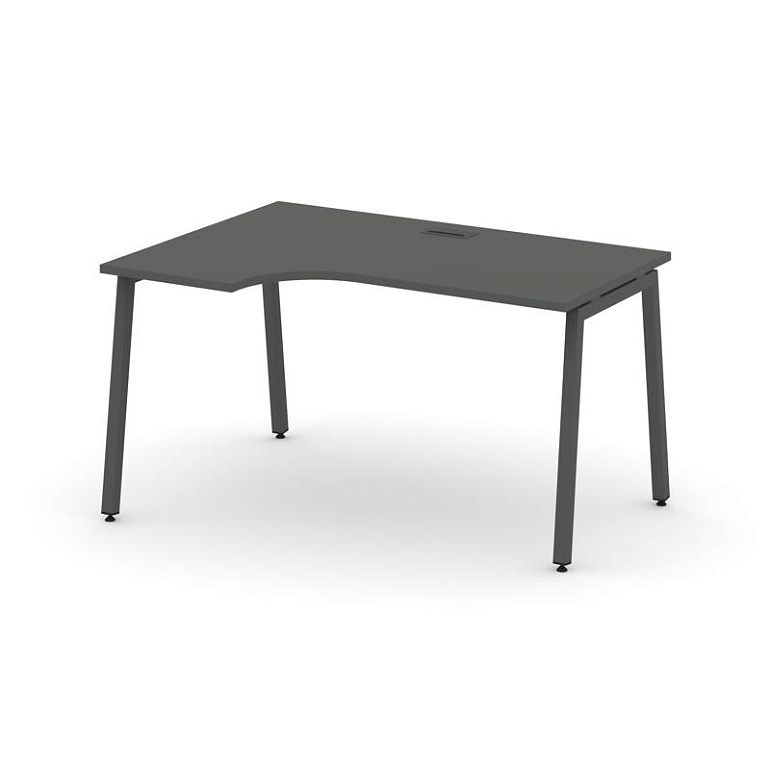 стол рабочий эргоном. style project sn-4a.spa-002(l) антрацит/металл антрацит фото