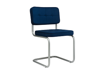 купить конференц-кресло eco-chair colombo comfort clm-05 синий велюр / серый металл #REGION_NAME_DECLINE#
