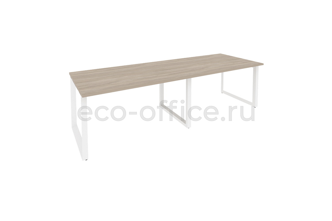Стол переговорный (2 столешницы) ONIX O.MO-PRG-2.3 Дуб Аттик / Белый металл  купить в Санкт-Петербурге
