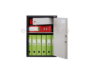 Шкаф бухгалтерский AIKO SL-65T EL Графит (RAL 7024) / Светло-серый (RAL 7038) фото