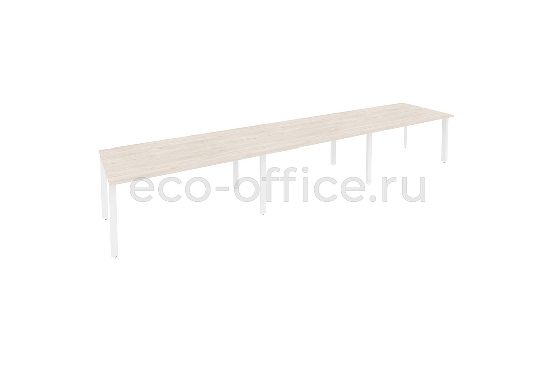 Стол переговорный (3 столешницы) ONIX O.MP-PRG-3.4 Денвер Светлый / Белый металл  купить в Санкт-Петербурге