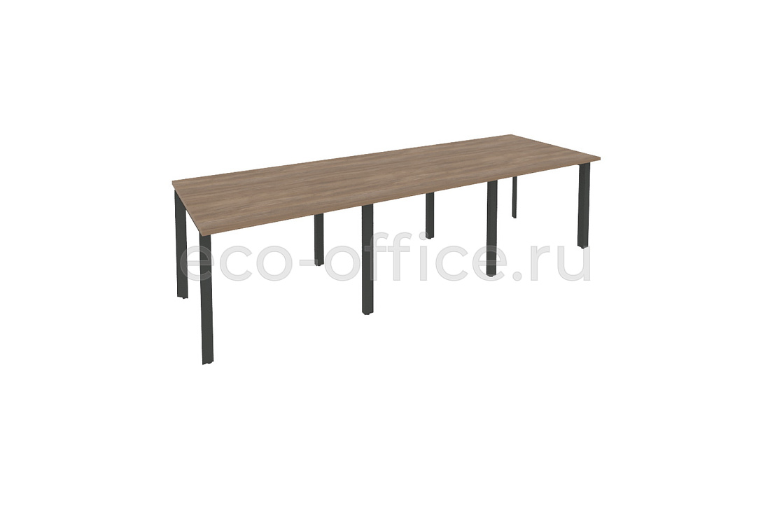 Стол переговорный (3 столешницы) ONIX O.MP-PRG-3.1 Дуб Аризона / Антрацит металл  купить в Санкт-Петербурге