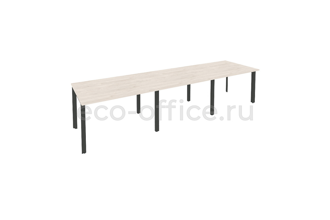 Стол переговорный (3 столешницы) ONIX O.MP-PRG-3.2 Денвер Светлый / Антрацит металл купить в Санкт-Петербурге